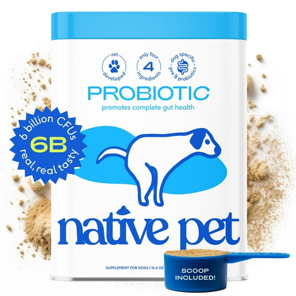 Polvo probiótico para perros Native Pet 232 g 6 mil millones de CFU