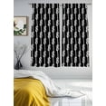 thumbnail image 4 of Decoration Art Sheer Curtains 72 Inch Long 2 Panels, Vintage Black Knot Texture Decoration Light Filtering Rod Pocket Curtains, Sheer Voile Drapes for Living Room Bedroom, 52"x72", 4 of 8