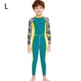 thumbnail image 2 of Traje de buceo traje de buceo secado rápido niños con traje de trabajo largo manga larga y pantalones juventud de traje de baño de cuerpo completo para snorkeling surf azul l seitruly OD003661-03, 2 of 7