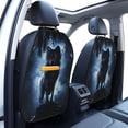 thumbnail image 3 of Xecao Night Scene of Wolves Pattern Car Seat Back Protector 2 Pack Large Capacity Pocket, Kick Mats Back Seat Protector, 3 of 8