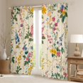 thumbnail image 2 of Homewish Country Floral Blackout Curtains Set of 2 (52x84 Each),Natural Plant Window Curtains,Colorful Flower Curtains and Drapes For Men Women,Super Cozy Room Decor, 2 of 6