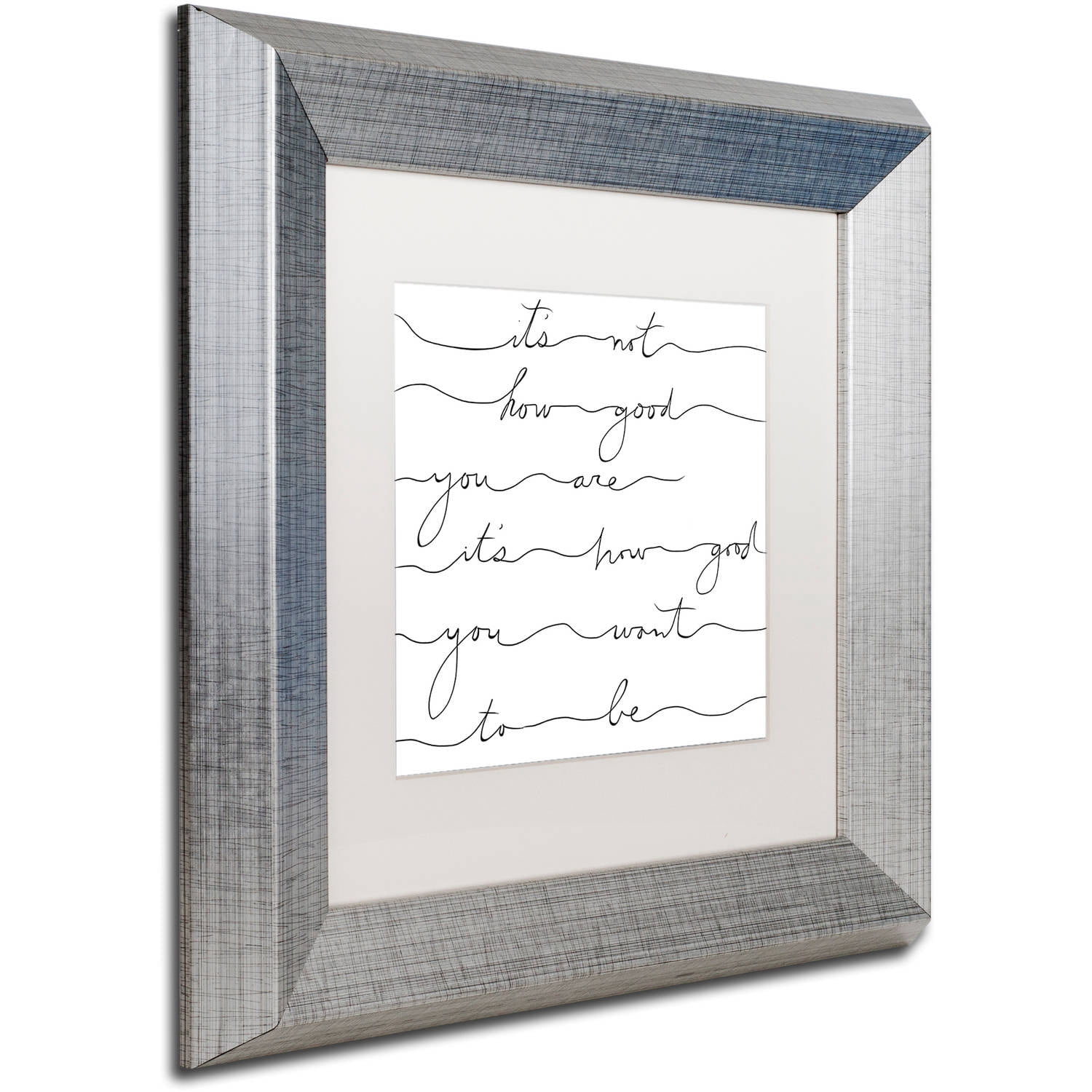 Trademark Fine Art "How Good Black" Canvas Art by Lisa Powell Braun, White Matte, Silver Frame