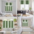 thumbnail image 6 of Forest Green Ombre Stripe Kitchen Curtains Sets for Windows 24 Inch Length, Farmhouse Simple Striped Rod Pocket Window Treatments Tier Curtains and Valances Set for Bedroom/Bathroom, 6 of 8