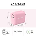 thumbnail image 4 of Liquipel Powertek 20W A/C Combo Wall Charger Twizzler - Pink, 4 of 7
