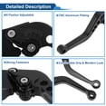 thumbnail image 4 of Palancas de freno y embrague cortas únicas para Yamaha MT-10/FZ-10 2017-2021, palanca de freno ajustable en 6 posiciones, aleación de aluminio negra, 1 par, 4 of 7