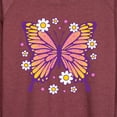 thumbnail image 3 of Instant Message - Mandala Butterfly - Women's Lightweight French Terry Long Sleeve Shirt, 3 of 6
