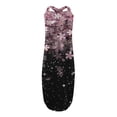thumbnail image 4 of SMihono Robe Maxi Bohème d'Été pour Femmes Grande Taille Robe Longue Sans Manches Imprimée Col Croisé devant Robe de Plage, 4 of 5