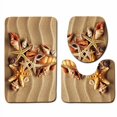 thumbnail image 1 of 3Pcs/set Bathroom Mat Set Anti-Slip Kitchen Bath Mat Carpet kitchen bath mat set Bathroom Toliet Rug Washable Beach Style, 1 of 1
