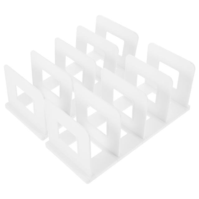 2 archivadores de revistas con 4 compartimentos para escritorio, organizador vertical de plástico para papel, cartas, correo, carpetas, libros, organización de escritorio