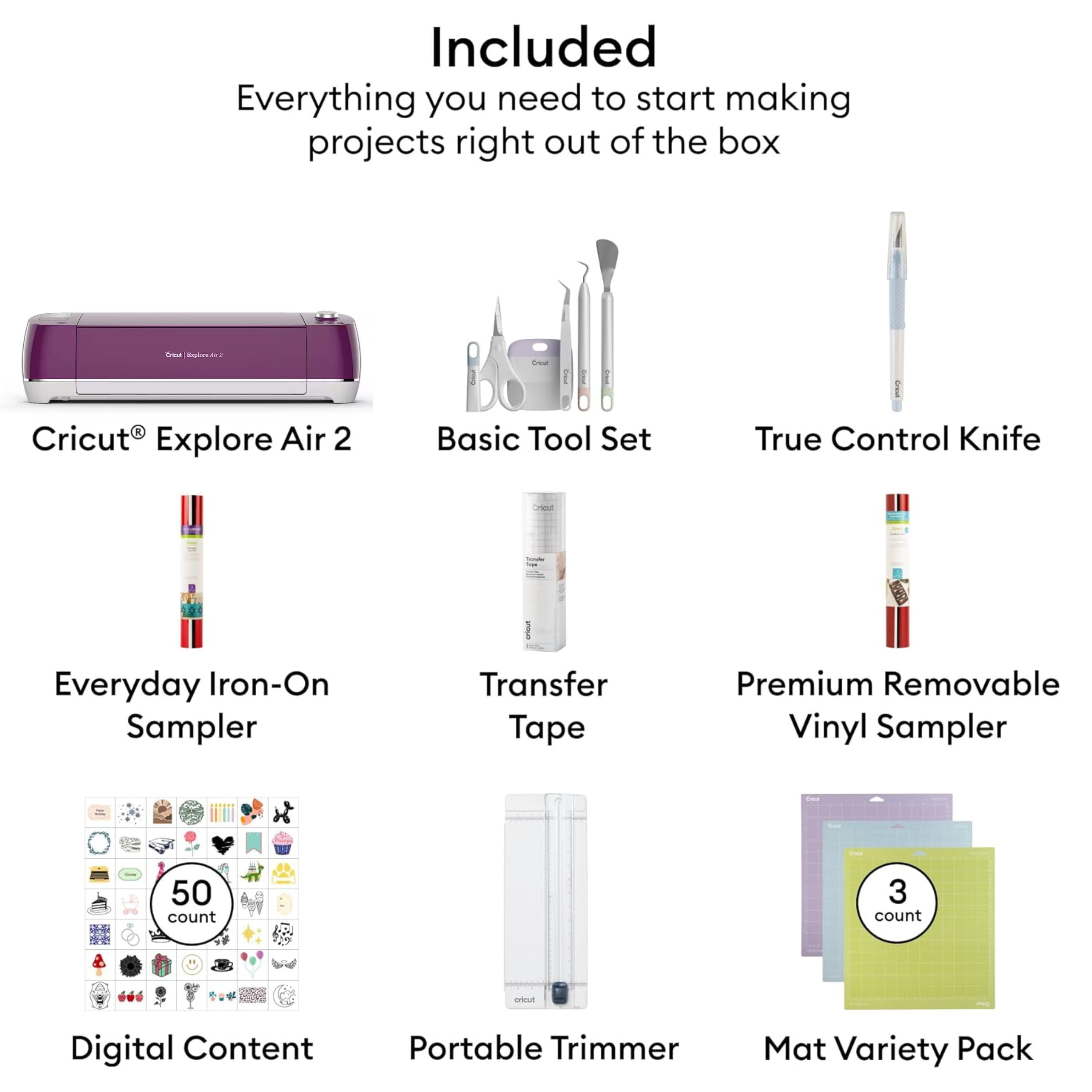 Cricut Explore Air 2 Essentials Bundle, Boysenberry  (图2) Cricut Explore Air 2 Essentials Bundle, Boysenberry  (图2)