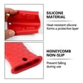 thumbnail image 4 of 4 Pack Poignées en Silicone pour Poêle en Fonte Poignée de Casserole Manchon Résistant à la Chaleur -Rouge, 4 of 5