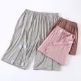 thumbnail image 3 of Xfvqtps Tear Away Pants for Women Easy Open Side Wide Leg Post Surgery Shorts Soft Adaptive Breakaway Shorts Pants Brown, 3 of 6
