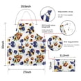 thumbnail image 7 of Pioneer Flower Floral Print Pattern Apron-Garden Aprons for Women with Pockets-Cotton Linen Waterproof Kitchen Cooking Gardening Aprons Adjustable for Kitchen,Cooking,BBQ and Salon 33x27 Inch, 7 of 7