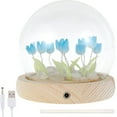 thumbnail image 1 of AMERTEER LED Simulation Tulip Night Light Table Lamp Ornaments for Home Living Room Desktop Decor, 1 of 5