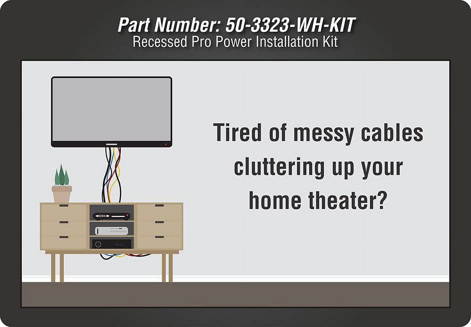 Datacomm Electronics Flat Panel Tv Cable Organizer Kit With Power Solution  : Target