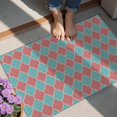 thumbnail image 4 of Red Teal Checkerboard Checkered Pattern Door Rugs,Washable Non Slip Door Mats Indoor,Decorative Door Mats,Entry Mat Indoor for Entrance,Bedroom,Kitchen,Bathroom,20"x32", 4 of 6