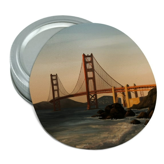 Golden Gate Bridge San Francisco Round Rubber Non-Slip Jar Gripper Lid Opener