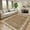 Camel, variant on Senfot 10x13 Modern Bordered Abstract Scalloped Area Rug Non-Slip Low Pile Stain Resistant Indoor Rug for Living Room Bedroom Dining Office Navy Blue