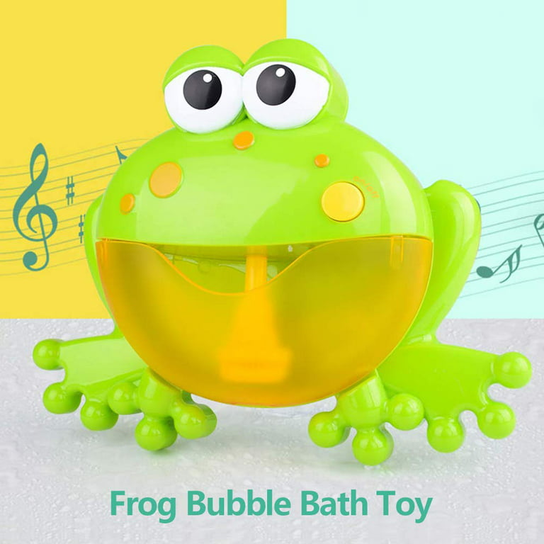 Zioblw Frog Bubble Machine for Baby Bath Toys, Musical Bathtub Bubble Toy Bubble Maker with Nursery Rhyme for Infant Baby Children Kids Happy Tub Time