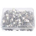 thumbnail image 2 of 500pcs Pouce Tacks Tête Ronde Nickelé Carte Push Pin pour Tableau d'Affichage en Liège, 2 of 9