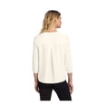 thumbnail image 2 of MERCER+METTLE Women's Stretch Crepe 3/4-Sleeve Blouse | Women's Lightweight Dressy Top, Business Casual Shirt for Work - Ivory Chiffon XL, 2 of 4