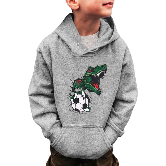 Gunia Hoodie Sweatshirts For Boys Girls Dinosaur Long Sleeve Hooded Winter Warm Tops 3-14Years Pullover Sweatshirt For Child Outwear