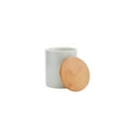 thumbnail image 3 of Tabletops Unlimited, Inc Set of 3 Bamboo & Ceramic Canister Set - White, 3 of 5