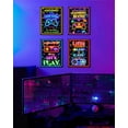 thumbnail image 6 of Drsoum Video Game Room Decor for Boys Gaming Wall Art Neon for Teenage Boy Ready to Hang 8x10in4pcs Natural Framed, 6 of 8