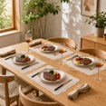 thumbnail image 4 of Unique Bargains 2 Pcs Irregular Shape Placemat Yellow PU, 4 of 5