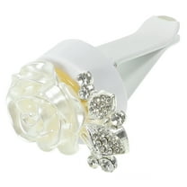 WRISTBIQUE Car Air Vent Clip Metal Rose Flower Car Decoration 1 Set 1.4x1x1in