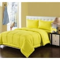 thumbnail image 1 of Cal-King 1 PC Comforter Solid Yellow Luxurious Collection Microfiber Fill Lightweight Duvet Insert Box Stiched Quilted Fluffy Soft All Season Cooling Comforter, 1 of 7