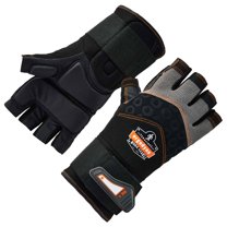 Ergodyne ProFlexÂ® 910 Half-Finger Impact Gloves   Wrist Support, Black, 2XL