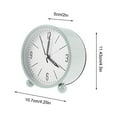 thumbnail image 4 of CNKOO Silent Alarm Clocks Bedside Non Ticking Battery Powered with Night Light Table Clocks Simply Function Travel Desk Alarm Clock for Bedroom Office (Green), 4 of 8