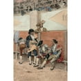 thumbnail image 2 of Joaquín Agrasot 11x14 Black Ornate Wood Framed Double Matted Museum Art Print Titled: A Rest During the Bullfight (1881), 2 of 5