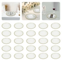 Miumaeov 25pcs Round Charger Plate Clear Charger Plates Table Charger Plates Dinner Charger Plates For Banquets Parties