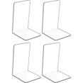 thumbnail image 1 of Plastic Acrylic Bookends Clear Design Non-Slip Bookracks for Bedroom Library Office School Decoration Gift (Transparent 2 Pair), 1 of 5