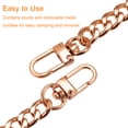 thumbnail image 5 of Uxcell Iron Flat Chain Strap, 24" Handbag Chains Purse Straps DIY Replacement, Gold, 5 of 6