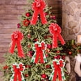 thumbnail image 3 of Harpily Home Decor Christmas Tree Topper Buffalo Plaid Christmas Decorations Christmas Bow Topper Rustic Farmhouse Xmas Decorations Home Decor, 3 of 3