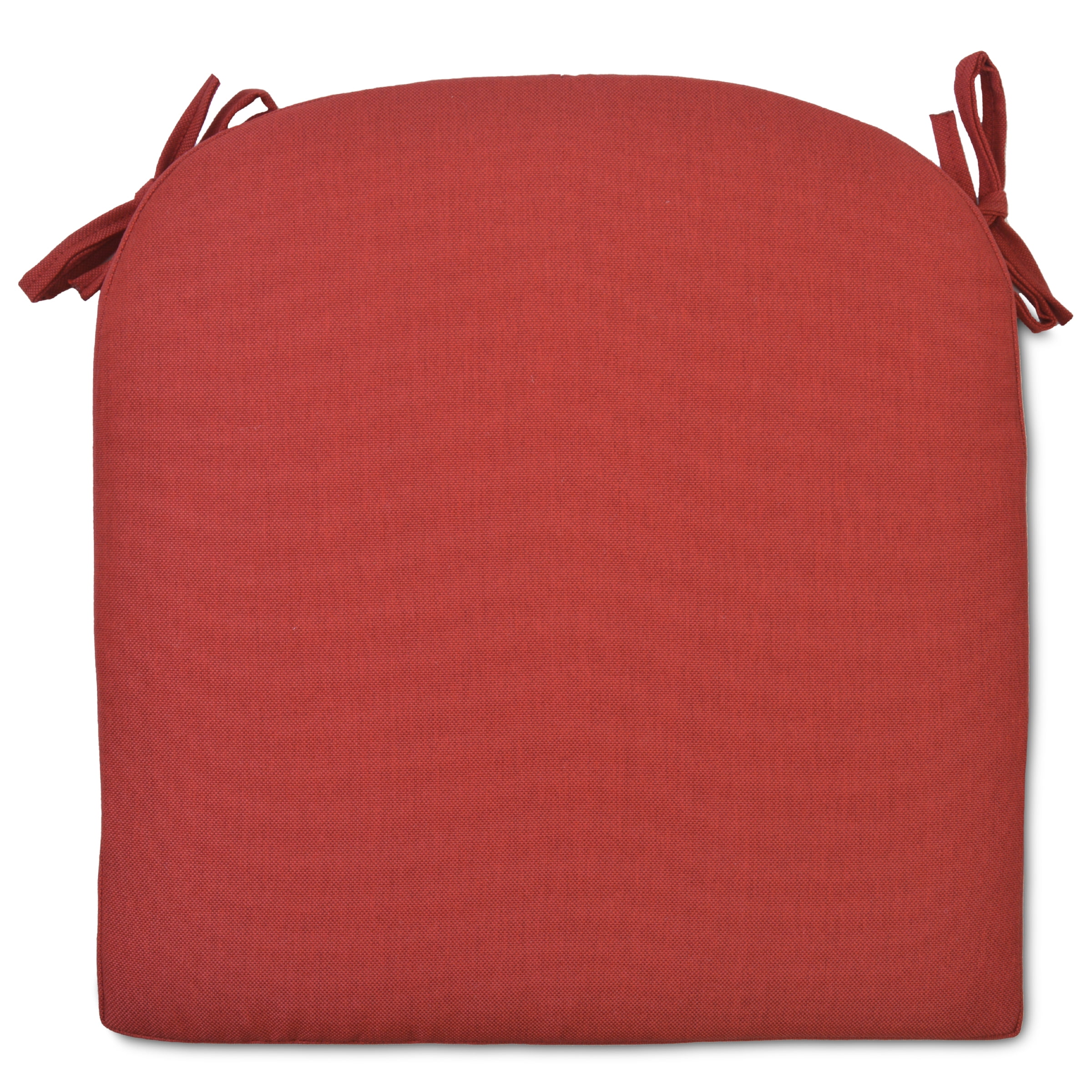 Decor Therapy Outdoor Patio Red Round Back Seat Cushion 17.25 In. x 18