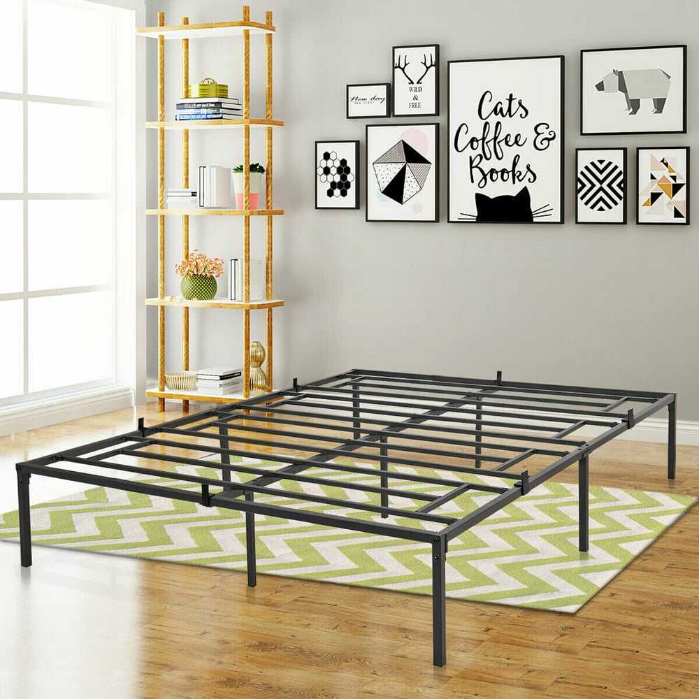 16.5 Inch Tall Queen Size Bed Frame No Box Spring Needed, 3000 lbs