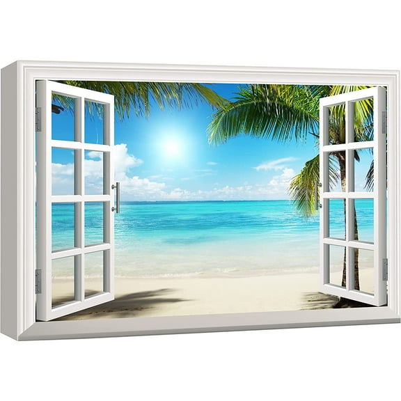wall26 - Beautiful Tropical Beach Gallery - Canvas Art Wall Art - 24" x 36"