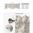 thumbnail image 6 of Tie Up Valance Curtain for Kitchen, Wheat Ear Flower on Vintage Linen Rod Pocket Short Curtains Adjustable Tie-Up Shade Valances, Pastoral Wildflower Window Treatment for Bathroom Living Room Bedroom, 6 of 7