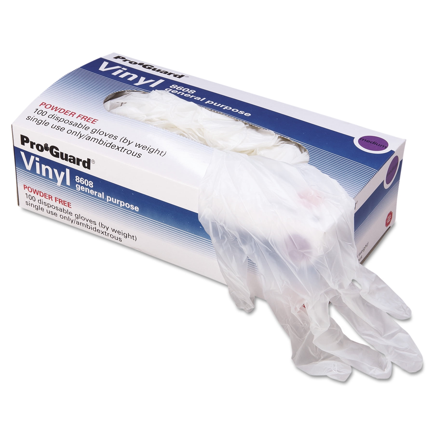 Impact Disposable PowderFree Vinyl Gloves, General Purpose, Medium