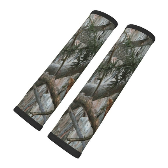 2 Pcs Auto Seat Belt Cover Soft Car Seatbelt Cover Automotive Seat Belt Cushion Pad Cover Shoulder Pad Backpack Shoulder Pad Realistic Forests Camouflage Pattern Conifer