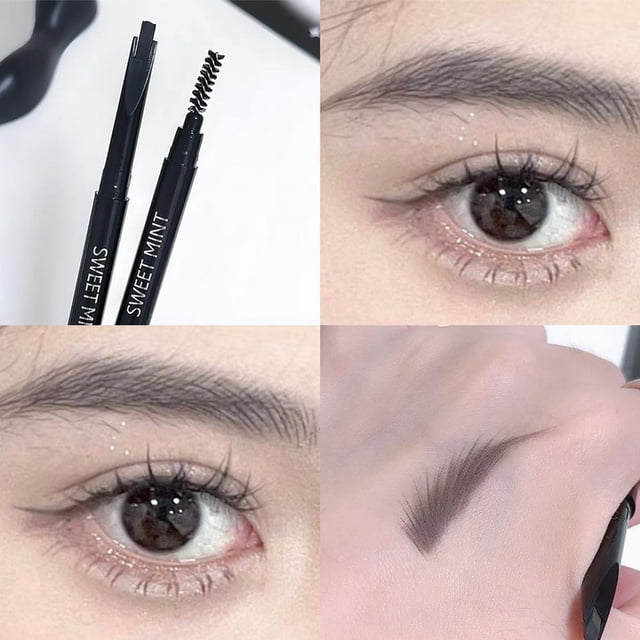 SharkTRUE Crayon à Sourcils Double Embout Longue Durée et Résistant à L\'eau avec Vitamine E pour Tous les Types de Peau