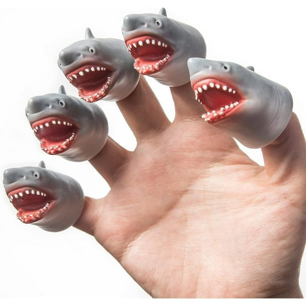 Juego de marionetas de dedo, accesorios de teatro para espectáculos de marionetas de animales, juguetes novedosos, regalos de cosas raras, para niños y adultos, 5 piezas