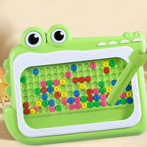 Loespoir Magnetic Drawing Board Set, Creative Pen and Board Toy, Educational Puzzle Activity for Artistic Expression and Learning, with Multiple Accessories(Green)