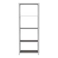 thumbnail image 2 of Carnsile 4-Shelf Metal Open Bookcase, Sand White, 2 of 5