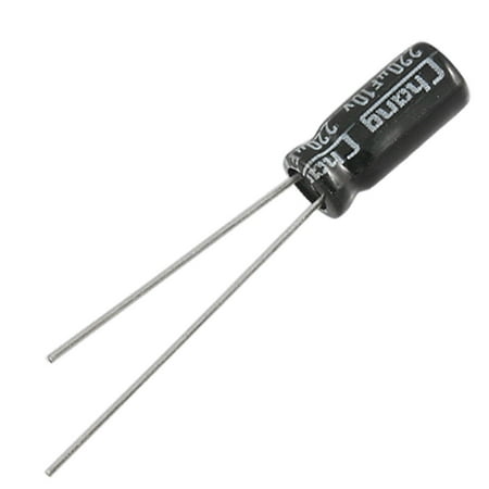 Unique Bargains 100Pcs 220uF 10V Aluminum Electrolytic Capacitor 5x11mm