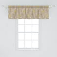 thumbnail image 2 of Ambesonne Cocoa Valance Pack of 2, Flowers Butterfly, 54"X18", Cocoa Black and White, 2 of 2
